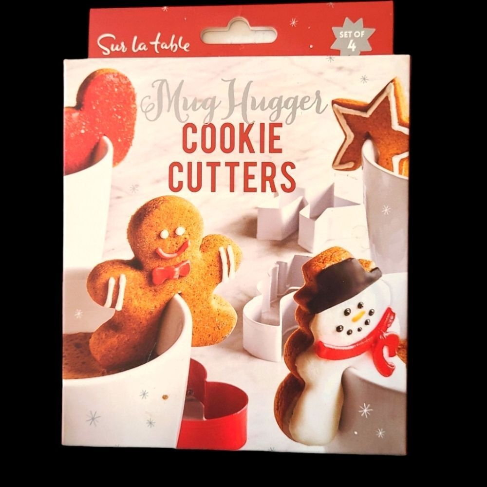 Sur La Table Cookie Cutters Holiday Mug-Huggers Set of‎ 4